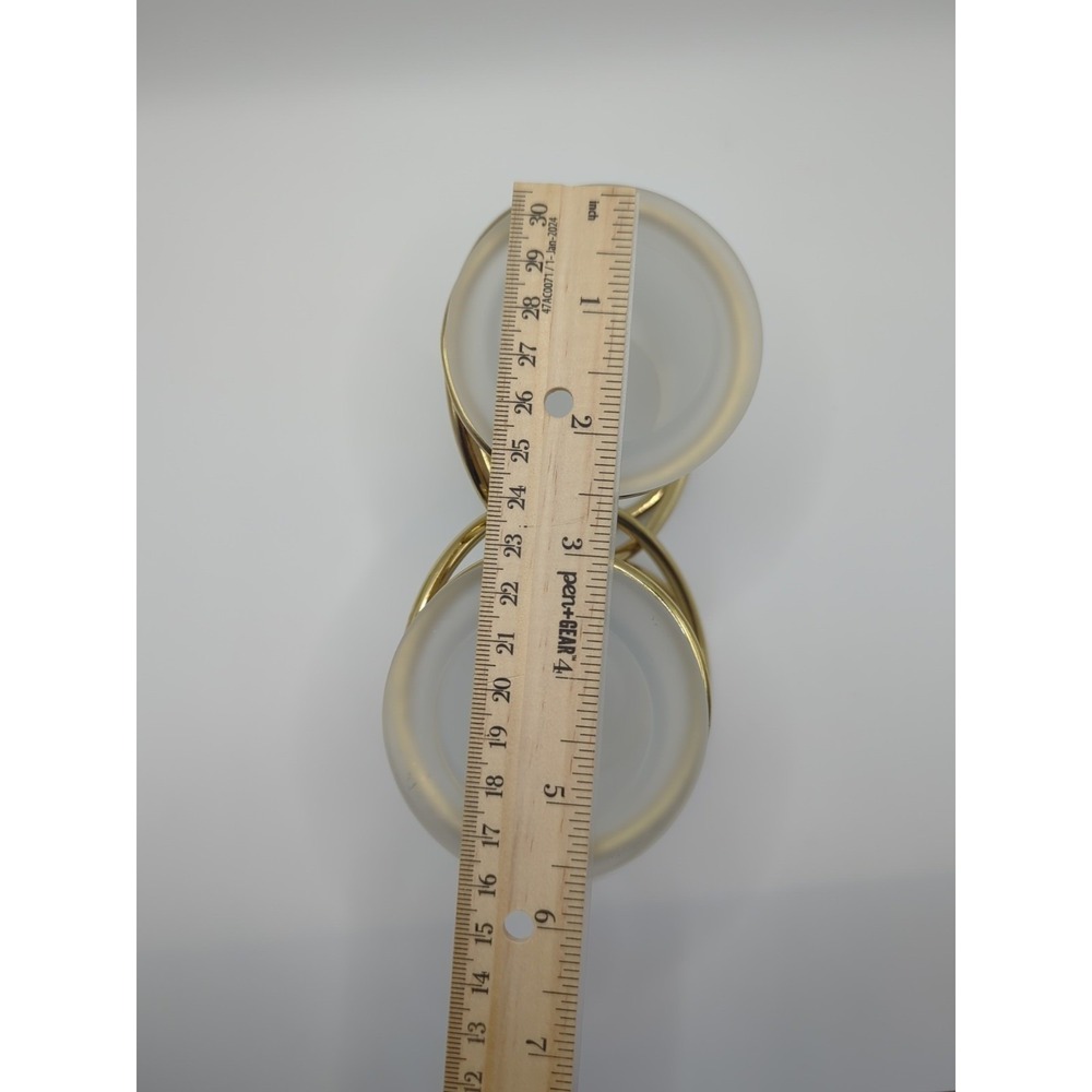 Party Lite Gold Gemini Double Frosted Votive Candle Holder w/Interlocking Rings - Picture 6 of 8